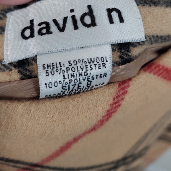 SOLD 🥰 wool checked plaid maxi skirt by David N - Picture 8 of 8